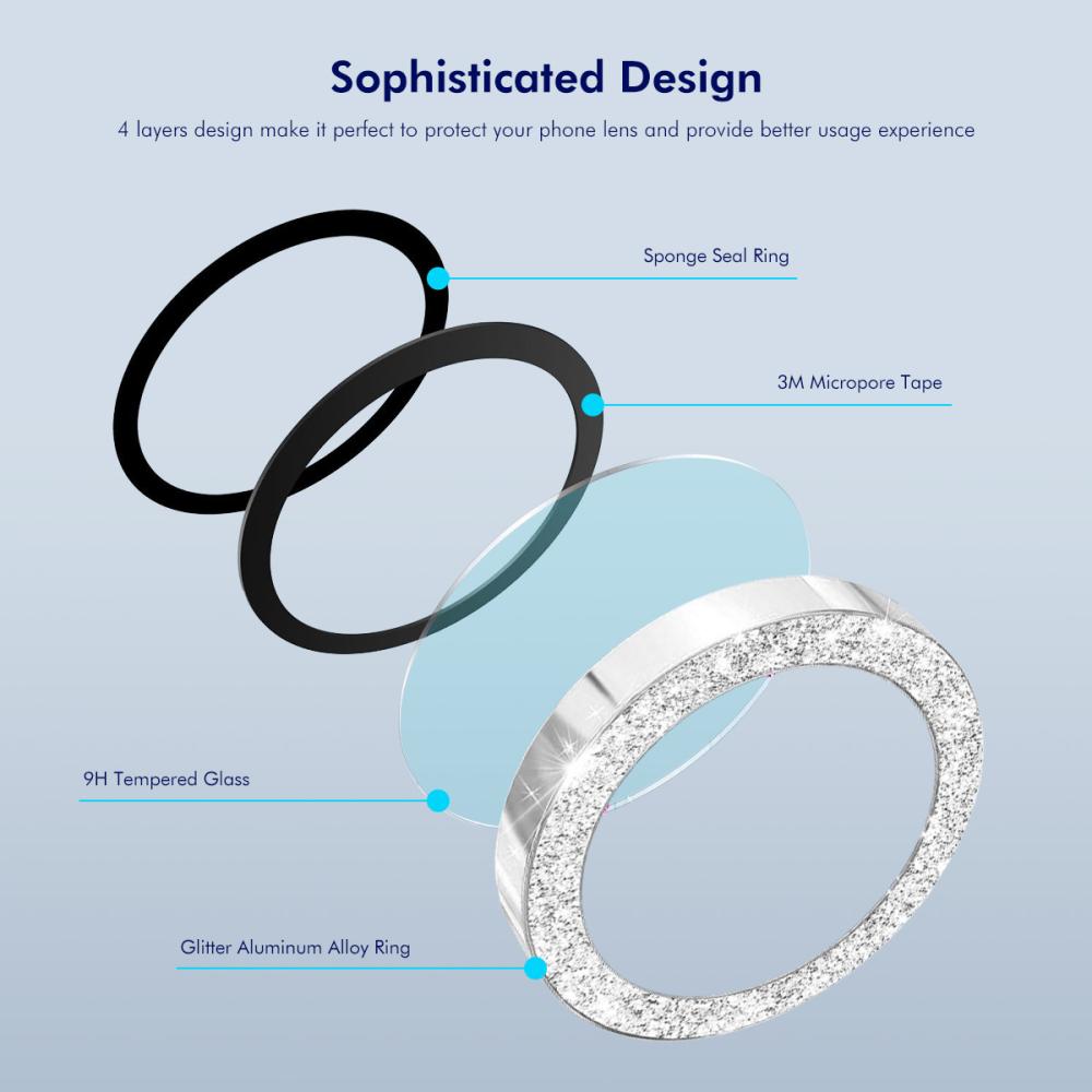 ENKAY ENKAY Galaxy A57 / A37 5G Linsskydd Glitter Lila - Teknikhallen.se