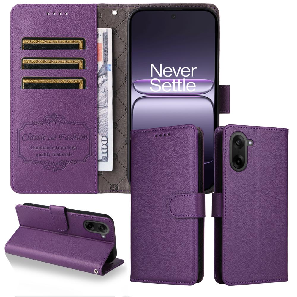  OnePlus Nord CE5 Plånboksfodral Läder Lila - Teknikhallen.se