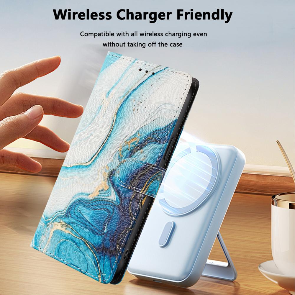  Honor 400 Lite Fodral Med Tryck Blå Marmor - Teknikhallen.se