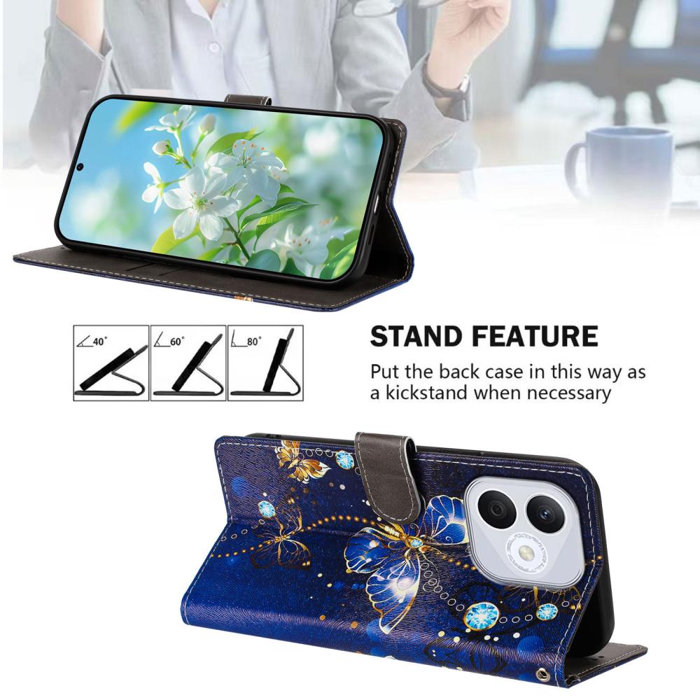  Honor 400 Lite Fodral Med Tryck Blå Fjäril - Teknikhallen.se