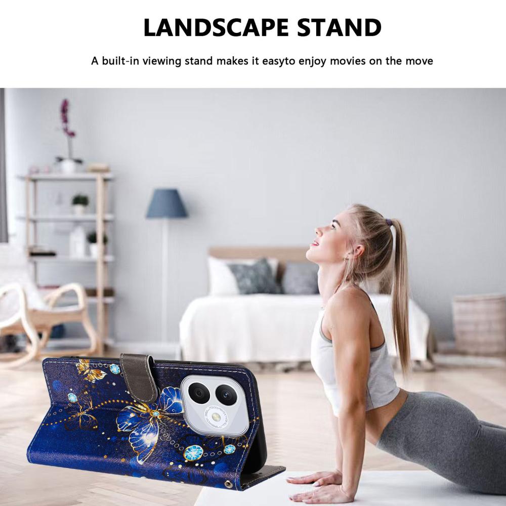  Honor 400 Lite Fodral Med Tryck Blå Fjäril - Teknikhallen.se