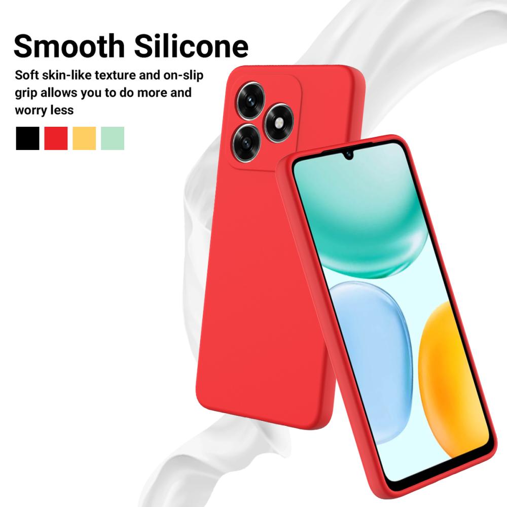  Honor X5c Plus Skal Liquid Silikon Röd - Teknikhallen.se