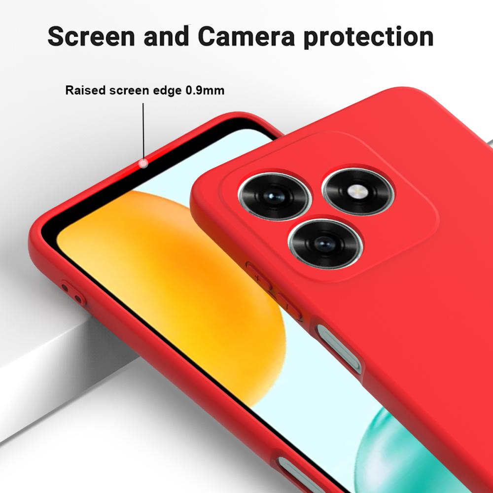  Honor X5c Plus Skal Liquid Silikon Röd - Teknikhallen.se