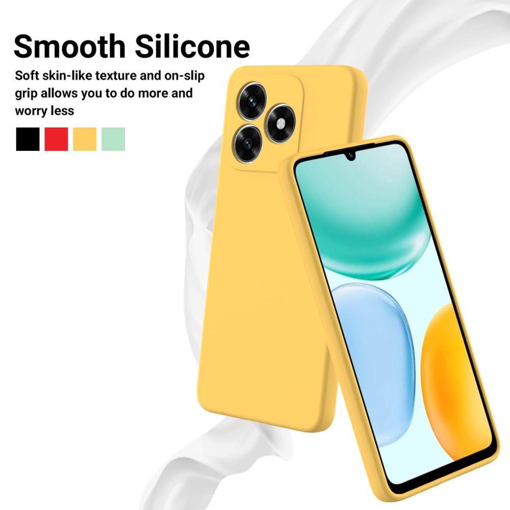  Honor X5c Plus Skal Liquid Silikon Gul - Teknikhallen.se