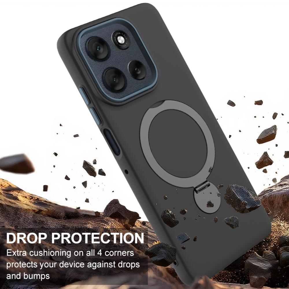  Motorola Moto G86 Skal MagSafe Kickstand Hybrid Svart - Teknikhallen.se