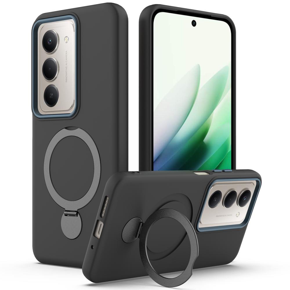  Samsung Galaxy S24 FE Skal MagSafe Kickstand Hybrid Svart - Teknikhallen.se