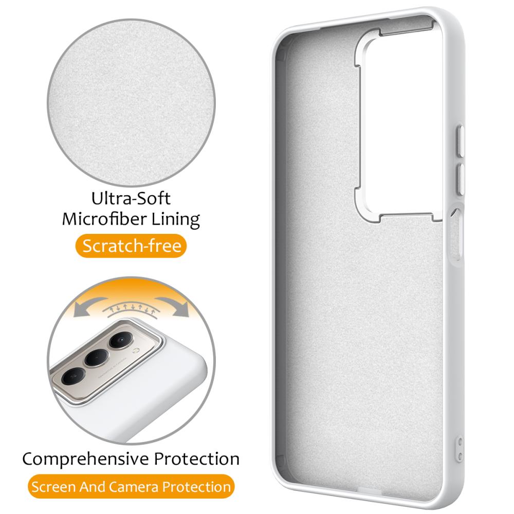  Samsung Galaxy S24 FE Skal MagSafe Kickstand Hybrid Vit - Teknikhallen.se