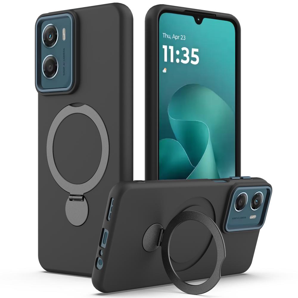  Motorola Moto G06/G06 Power Skal MagSafe Kickstand Hybrid Svart - Teknikhallen.se