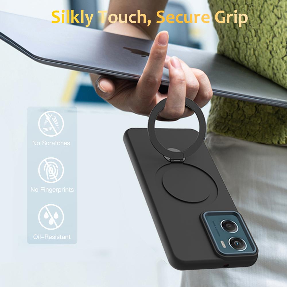  Motorola Moto G06/G06 Power Skal MagSafe Kickstand Hybrid Svart - Teknikhallen.se