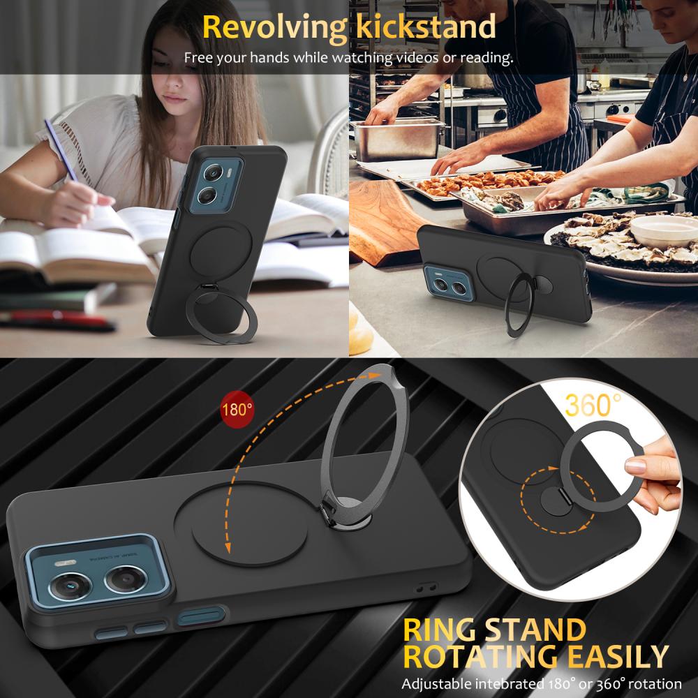  Motorola Moto G06/G06 Power Skal MagSafe Kickstand Hybrid Svart - Teknikhallen.se