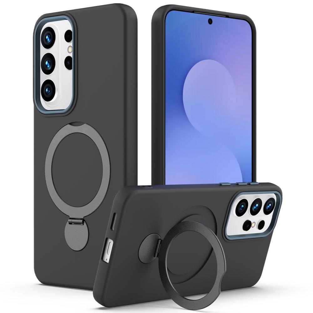  Samsung Galaxy S26 Ultra Skal MagSafe Kickstand Hybrid Svart - Teknikhallen.se