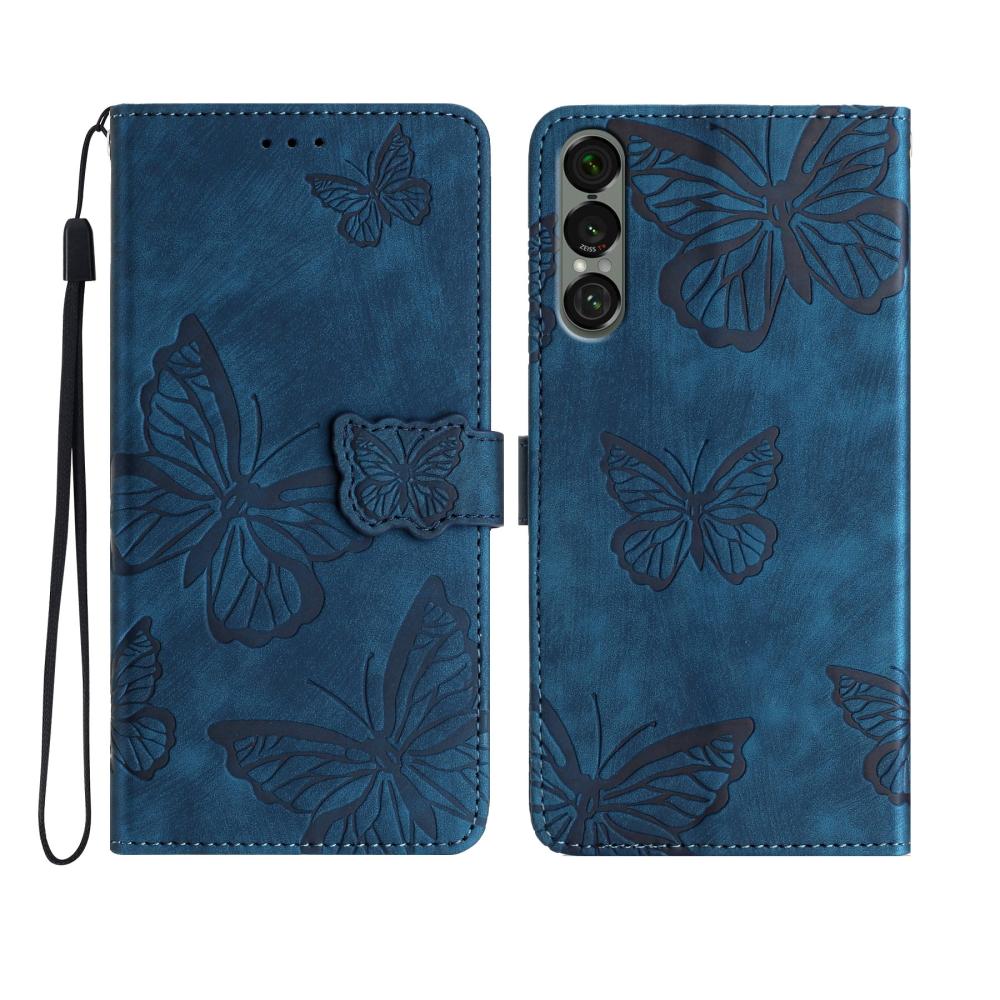  Sony Xperia 1 VII Fodral Fjäril Tryck Blå - Teknikhallen.se