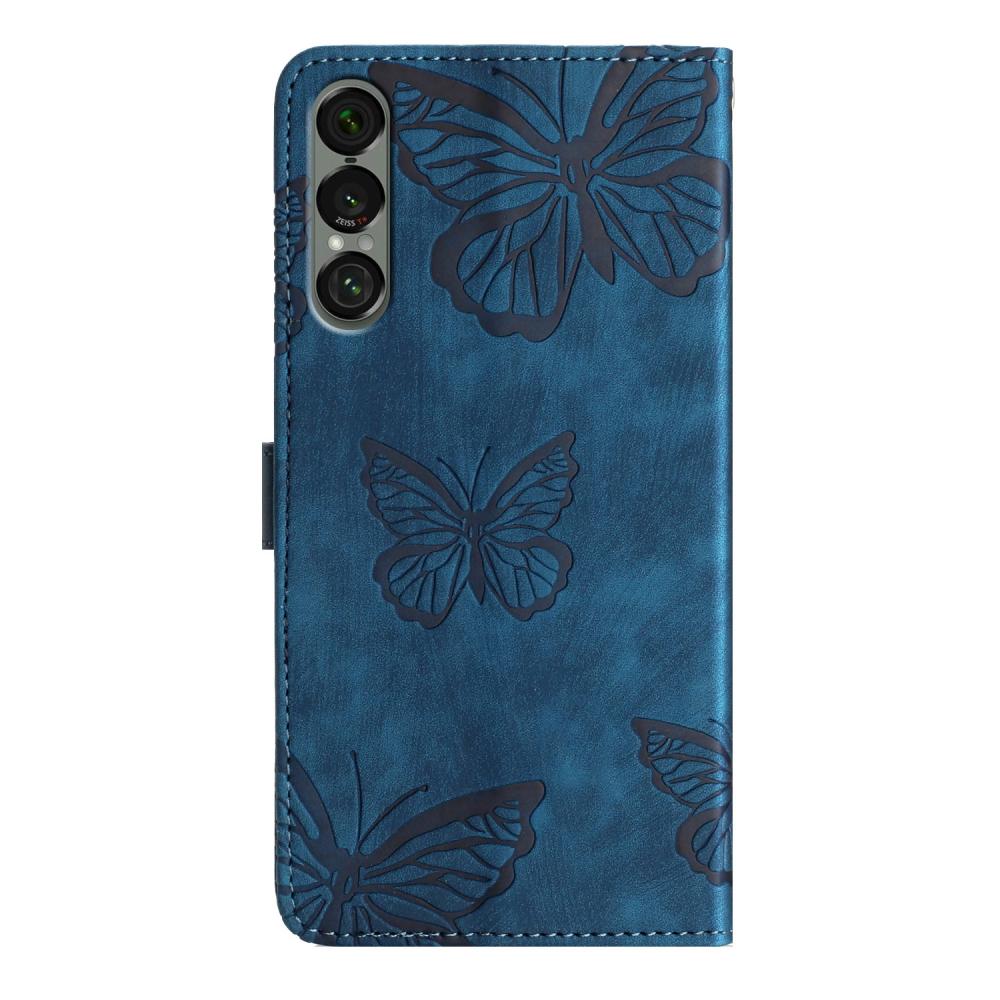  Sony Xperia 1 VII Fodral Fjäril Tryck Blå - Teknikhallen.se