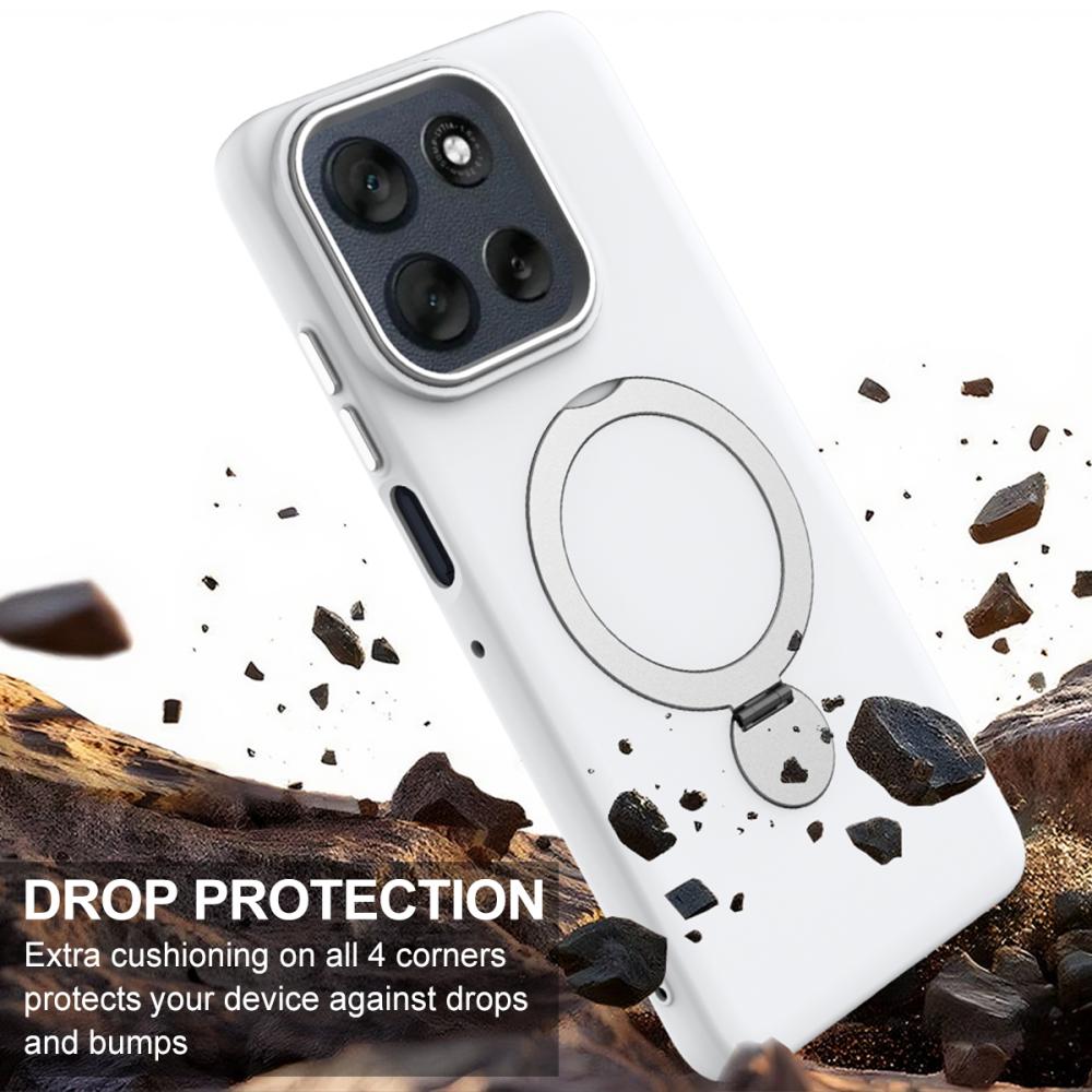  Motorola Edge 60 Pro Skal MagSafe Kickstand Hybrid Vit - Teknikhallen.se