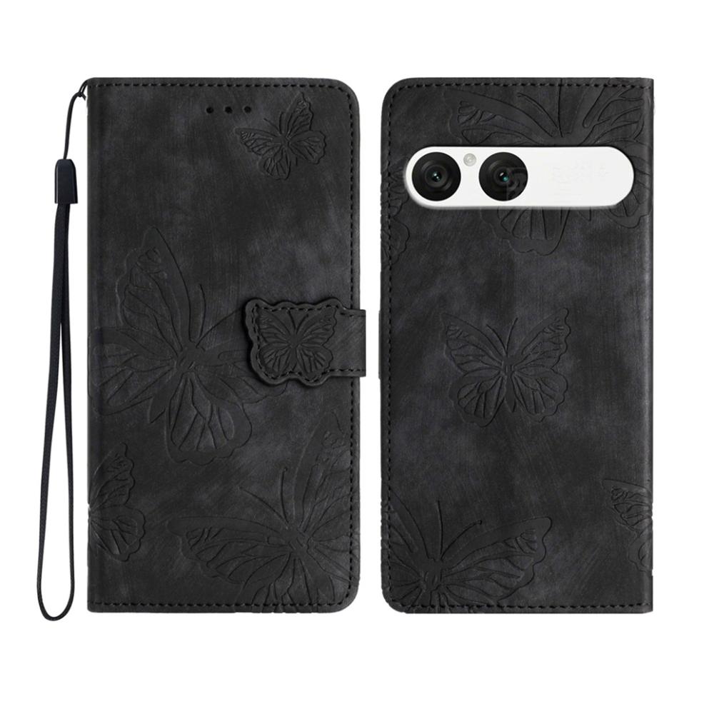  Sony Xperia 10 VII Fodral Fjäril Tryck Svart - Teknikhallen.se