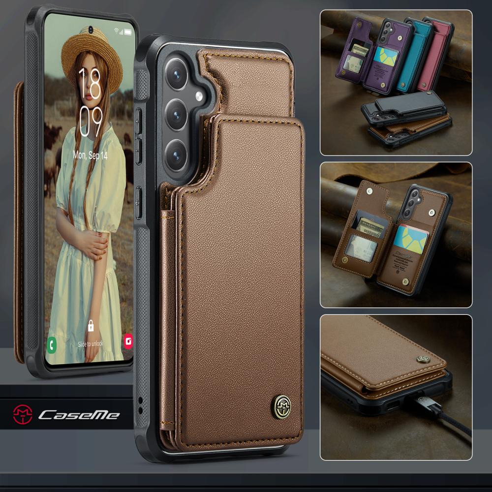 CASEME CASEME Samsung Galaxy S26 Skal RFID Kickstand Brun - Teknikhallen.se