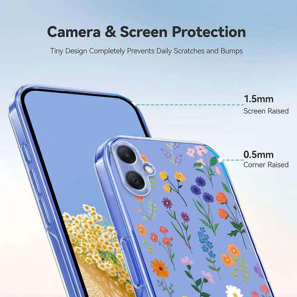  Samsung Galaxy A07 4G Skal Med Tryck Blommor - Teknikhallen.se