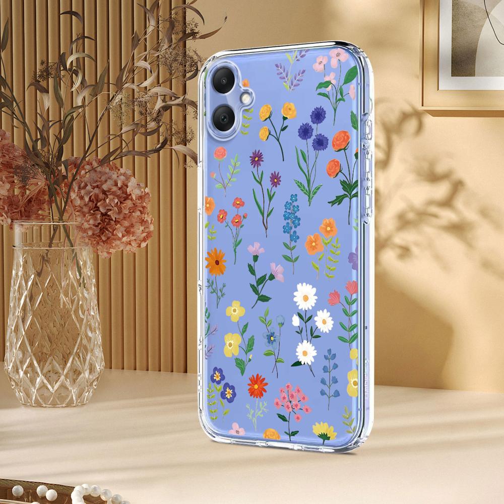  Samsung Galaxy A07 4G Skal Med Tryck Blommor - Teknikhallen.se