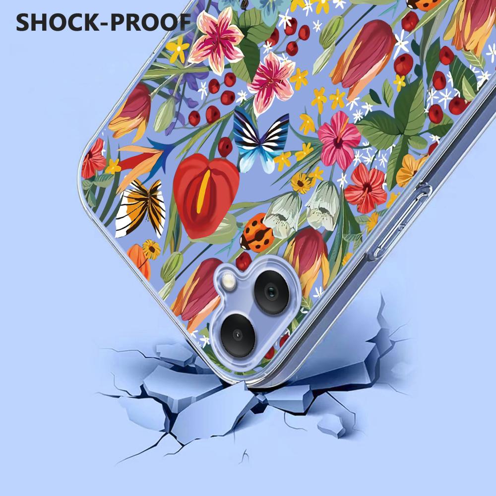  Samsung Galaxy A07 4G Skal Med Tryck Blommor - Teknikhallen.se