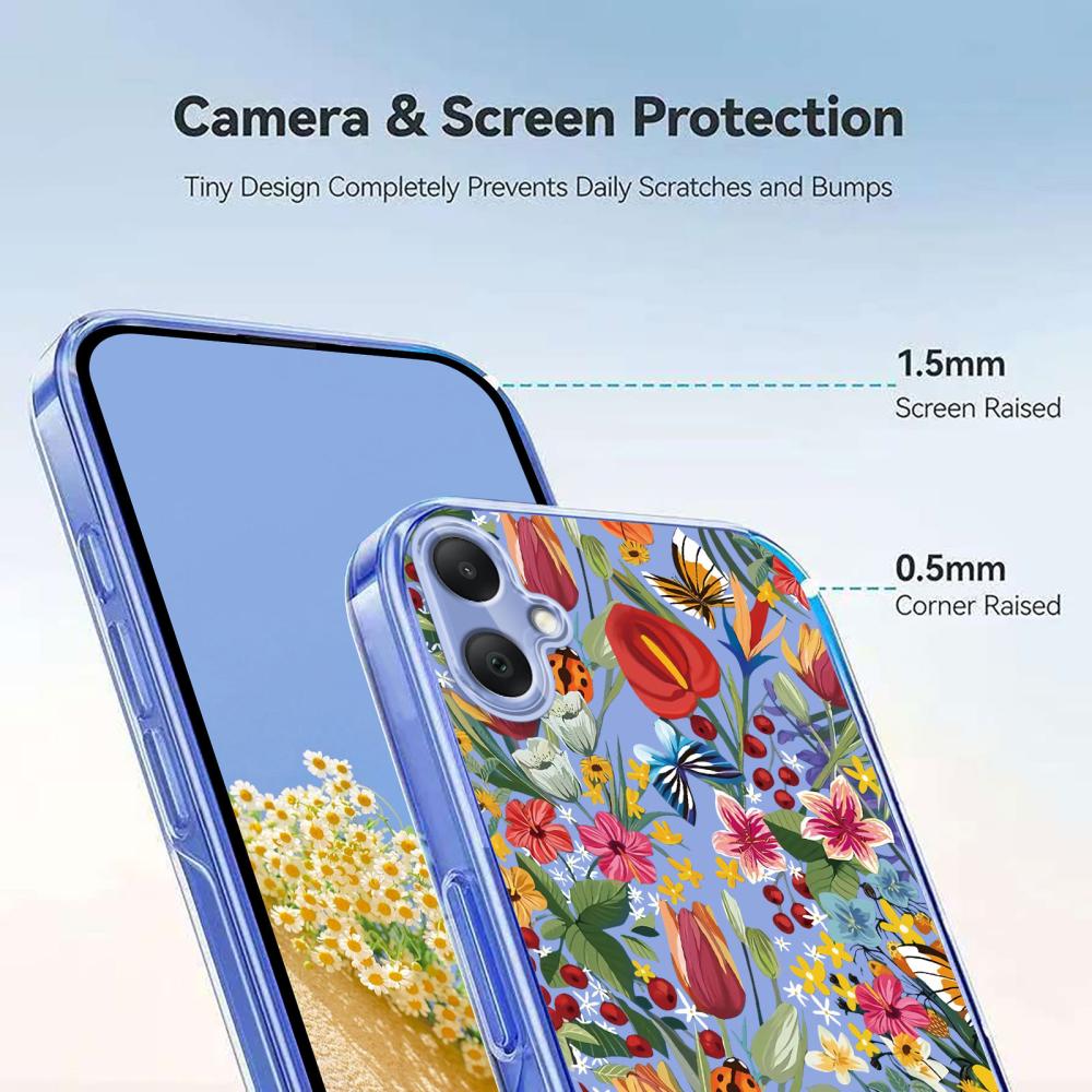  Samsung Galaxy A07 4G Skal Med Tryck Blommor - Teknikhallen.se