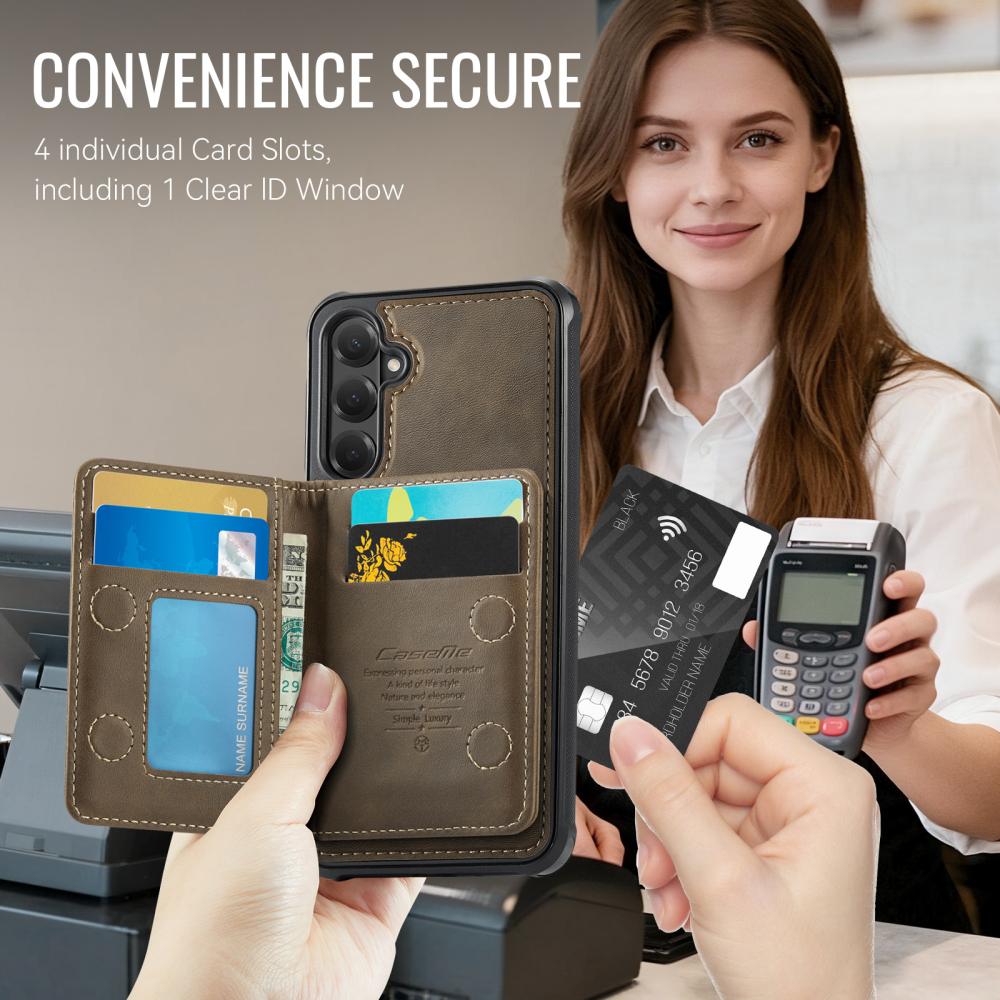 CASEME CASEME Galaxy S26 Skal MagSafe Avtagbar Korthållare Brun - Teknikhallen.se