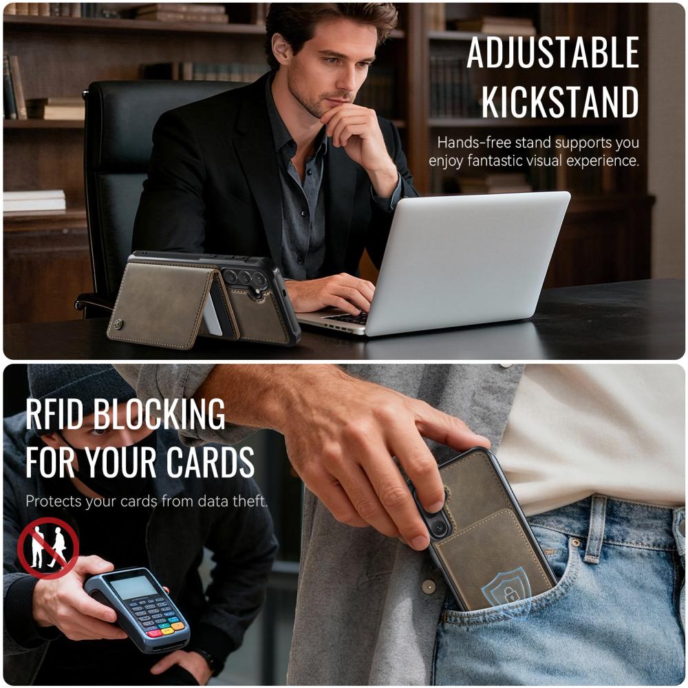 CASEME CASEME Galaxy S26 Skal MagSafe Avtagbar Korthållare Brun - Teknikhallen.se