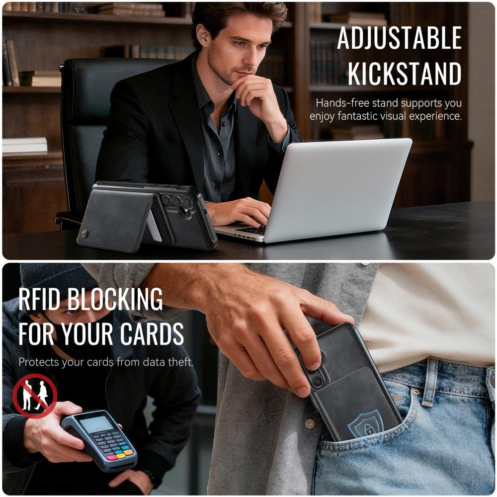 CASEME CASEME Galaxy S26 Skal MagSafe Avtagbar Korthållare Svart - Teknikhallen.se