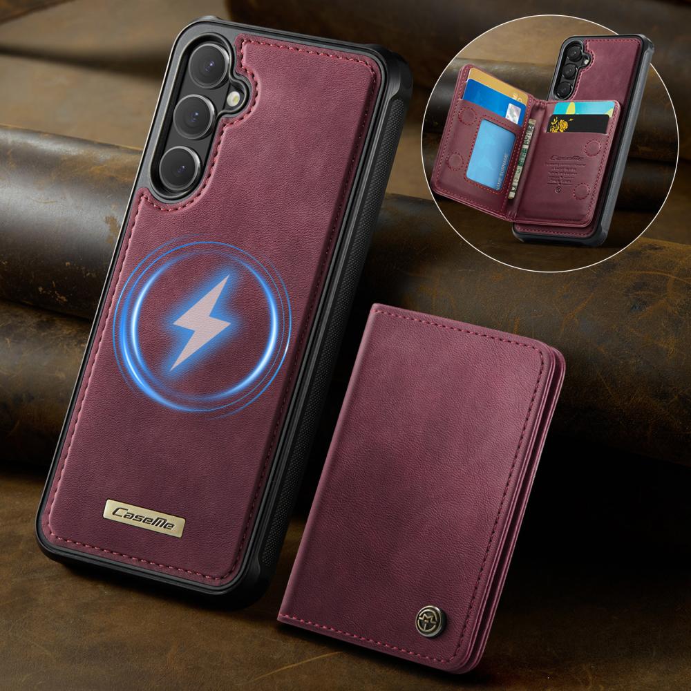 CASEME CASEME Galaxy S26 Skal MagSafe Avtagbar Korthållare Röd - Teknikhallen.se