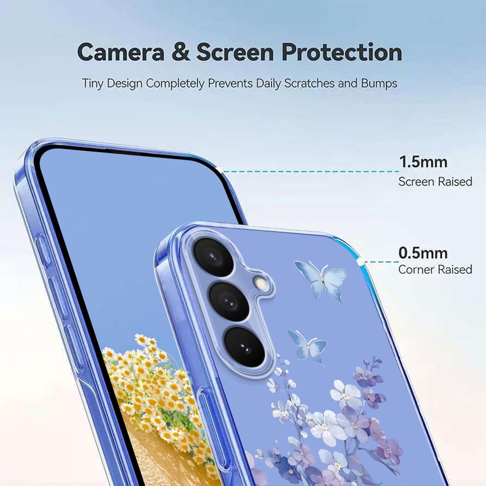  Samsung Galaxy S26 Plus Skal TPU Med Tryck Blommor - Teknikhallen.se