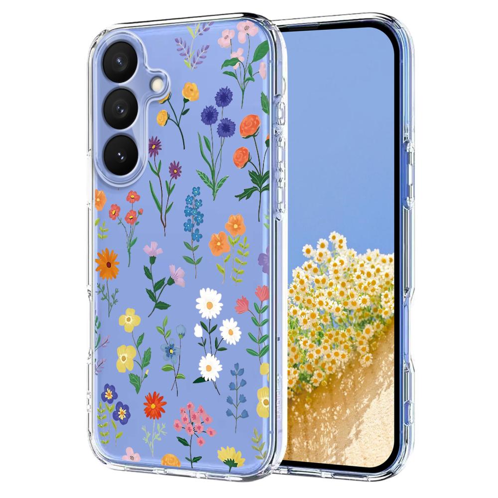  Samsung Galaxy S26 Plus Skal TPU Med Tryck Blommor - Teknikhallen.se