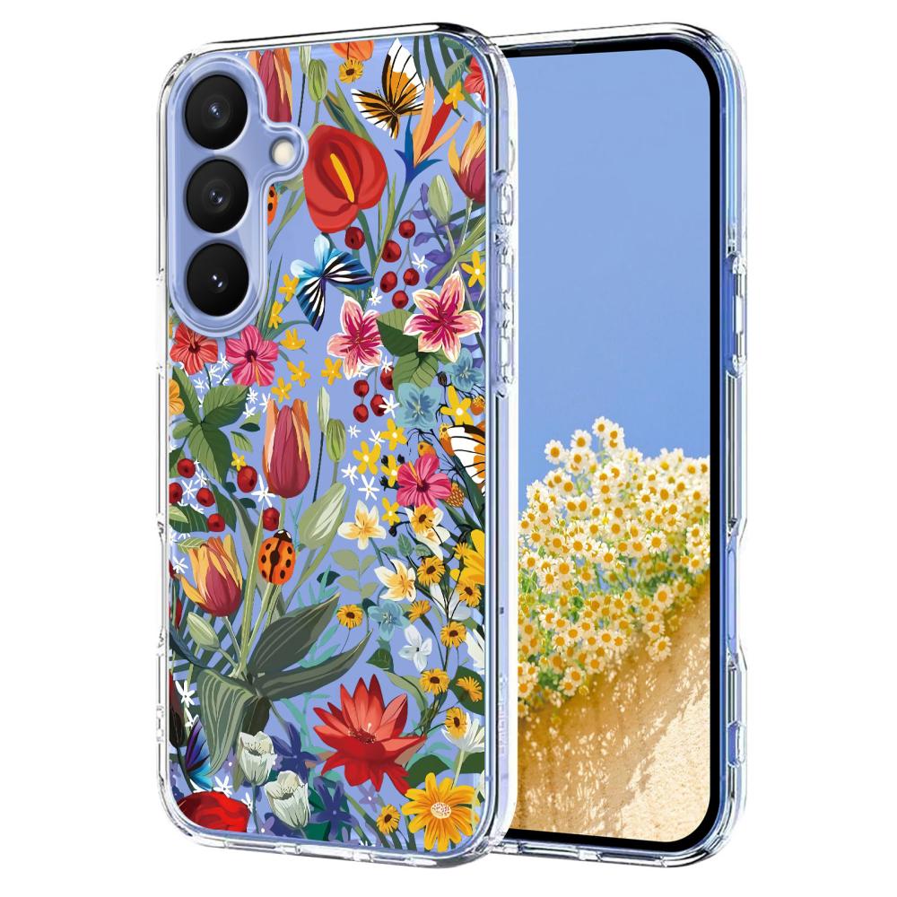  Samsung Galaxy S26 Plus Skal TPU Med Tryck Blommor - Teknikhallen.se