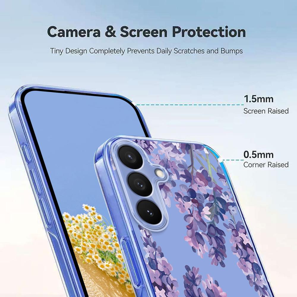  Samsung Galaxy S26 Plus Skal TPU Med Tryck Blommor - Teknikhallen.se