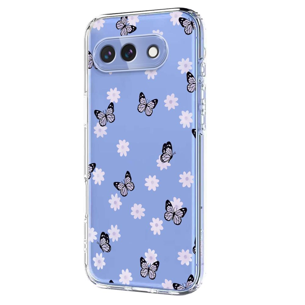  Google Pixel 10a Skal Med Tryck Fjärilar / Blommor - Teknikhallen.se