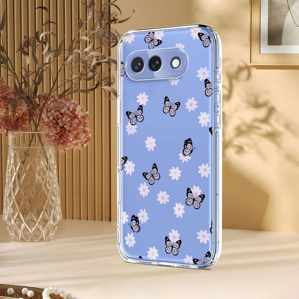  Google Pixel 10a Skal Med Tryck Fjärilar / Blommor - Teknikhallen.se