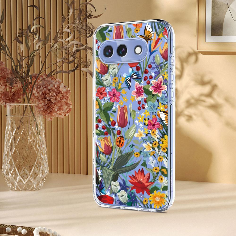  Google Pixel 10a Skal Med Tryck Blommor - Teknikhallen.se