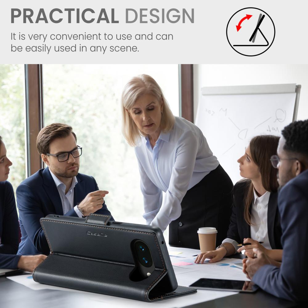 CASEME CASEME Google Pixel 10a Fodral RFID Läder Svart - Teknikhallen.se