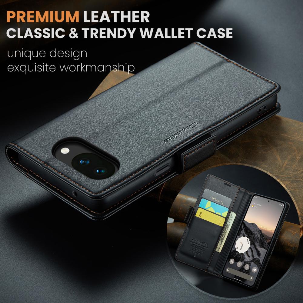 CASEME CASEME Google Pixel 10a Fodral RFID Läder Svart - Teknikhallen.se