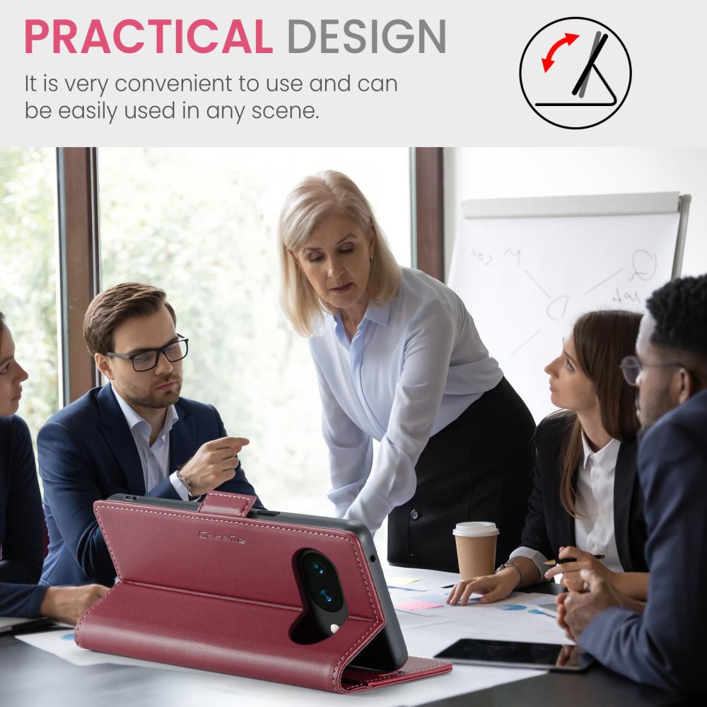 CASEME CASEME Google Pixel 10a Fodral RFID Läder Röd - Teknikhallen.se