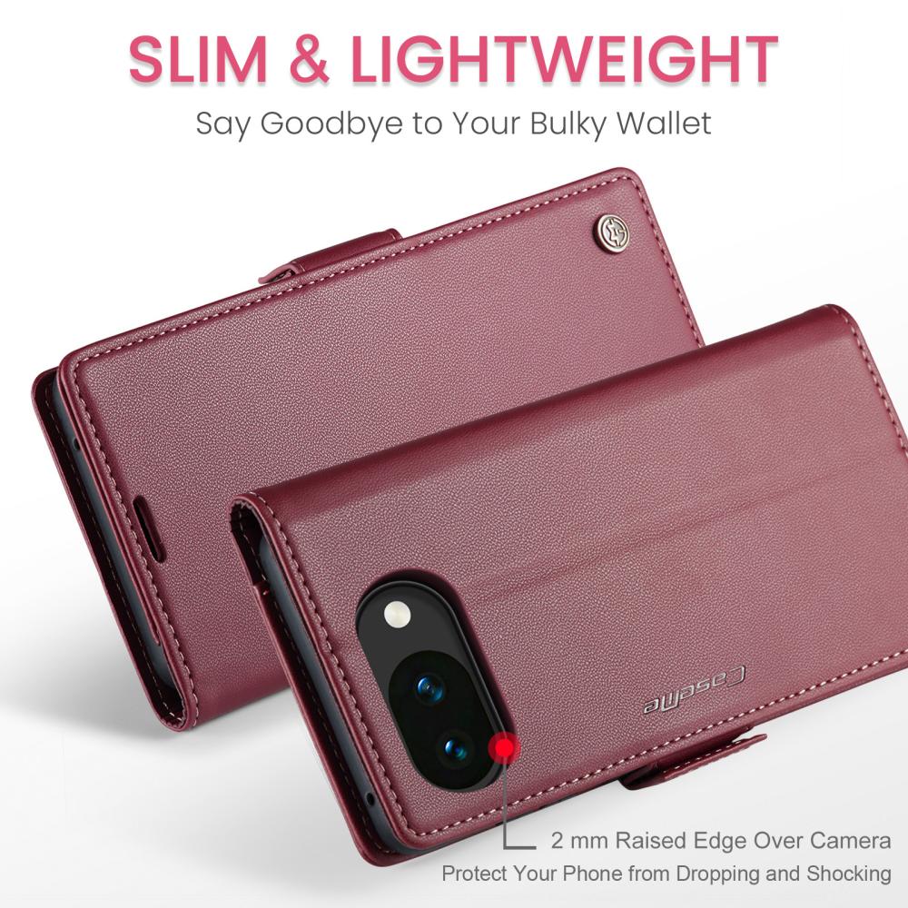 CASEME CASEME Google Pixel 10a Fodral RFID Läder Röd - Teknikhallen.se