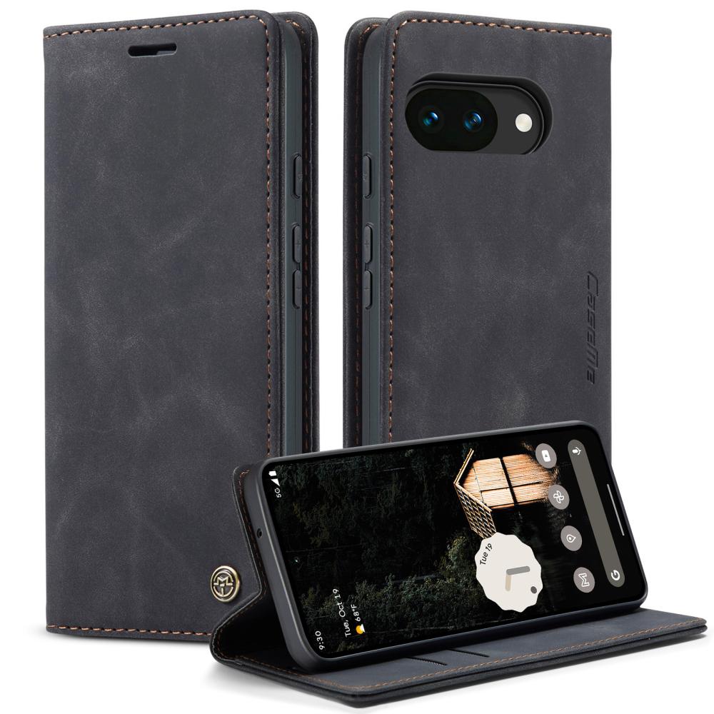 CASEME CASEME Google Pixel 10a Fodral Flip Retro Läder Svart - Teknikhallen.se