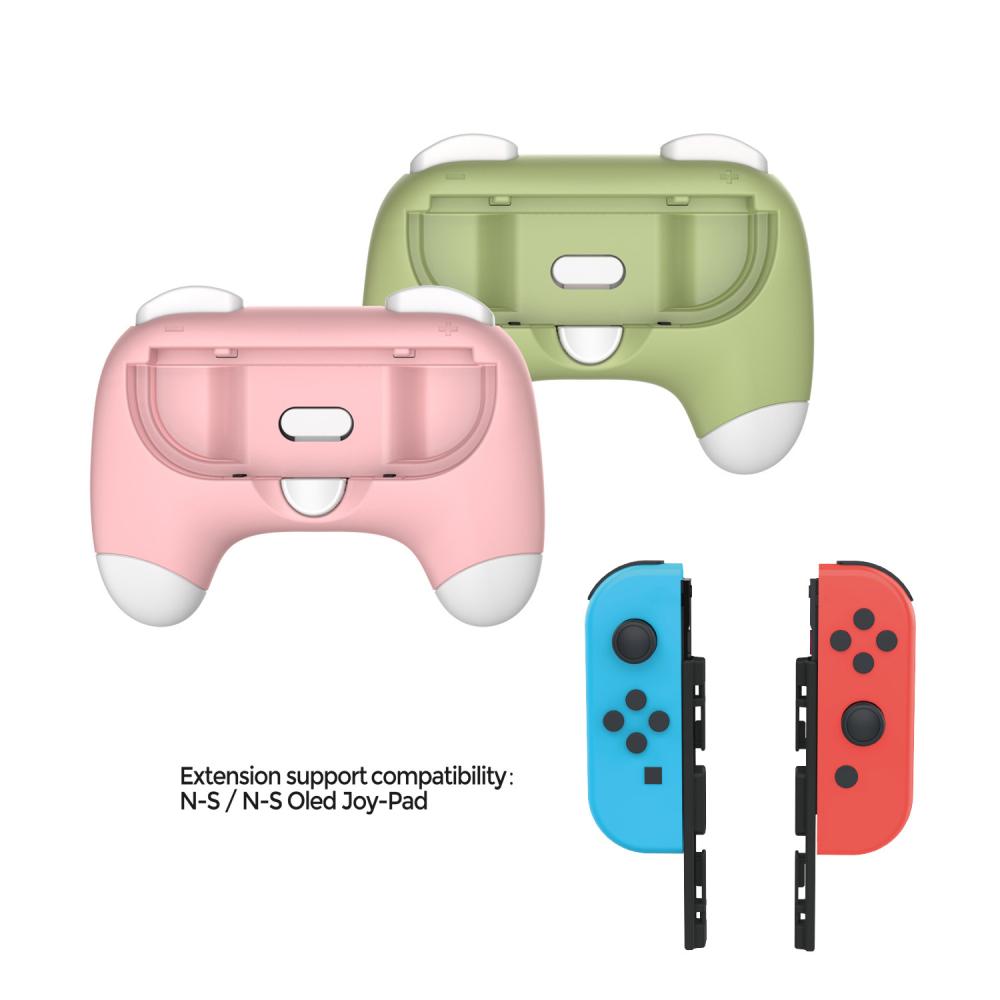DOBE DOBE Nintendo Switch 2 st Joy-Con Grepp Rosa / Grön - Teknikhallen.se
