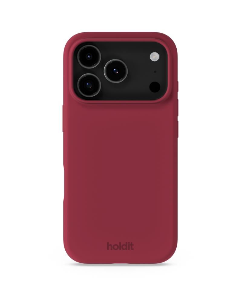 holdit holdit iPhone 17 Pro Mobilskal Silikon Red Velvet - Teknikhallen.se