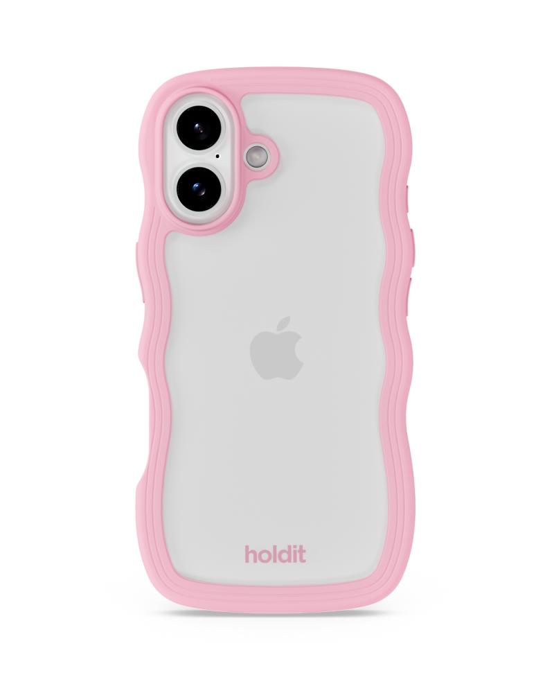 holdit holdit iPhone 17 Mobilskal Wavy Pink/Transparent - Teknikhallen.se