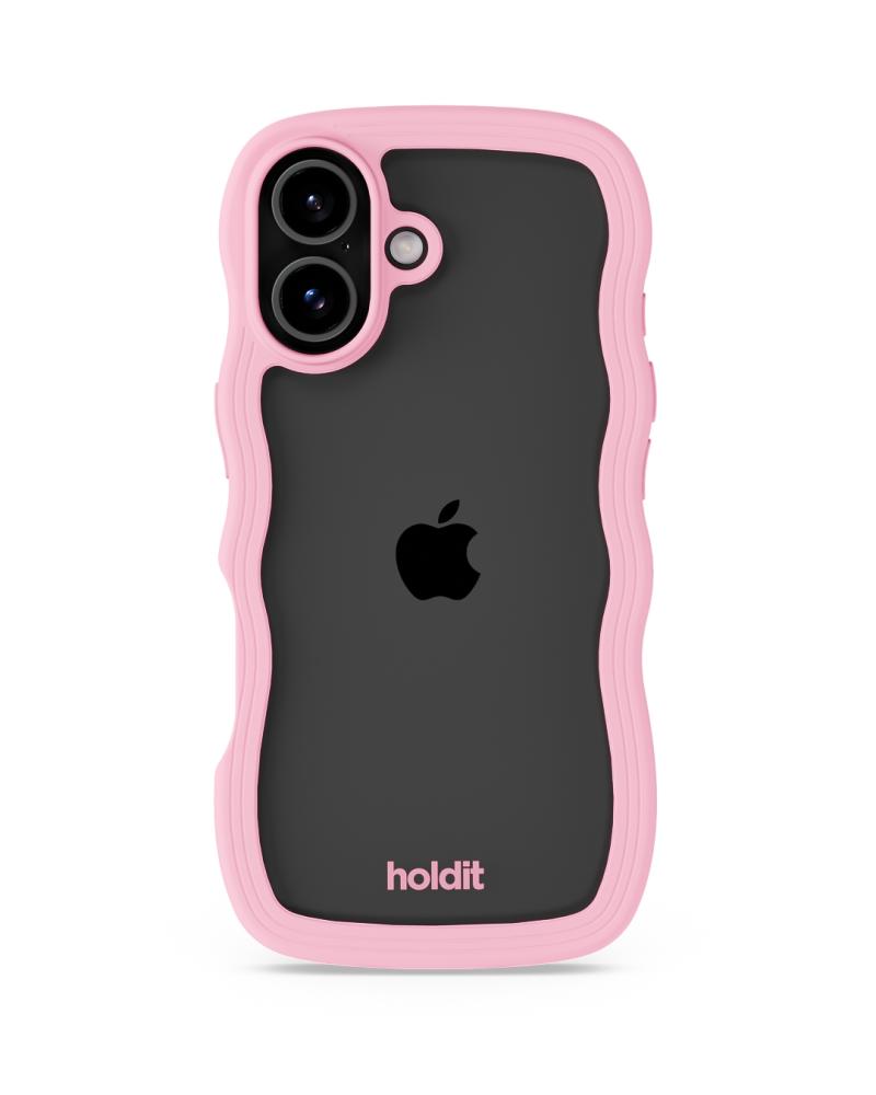 holdit holdit iPhone 17 Mobilskal Wavy Pink/Transparent - Teknikhallen.se