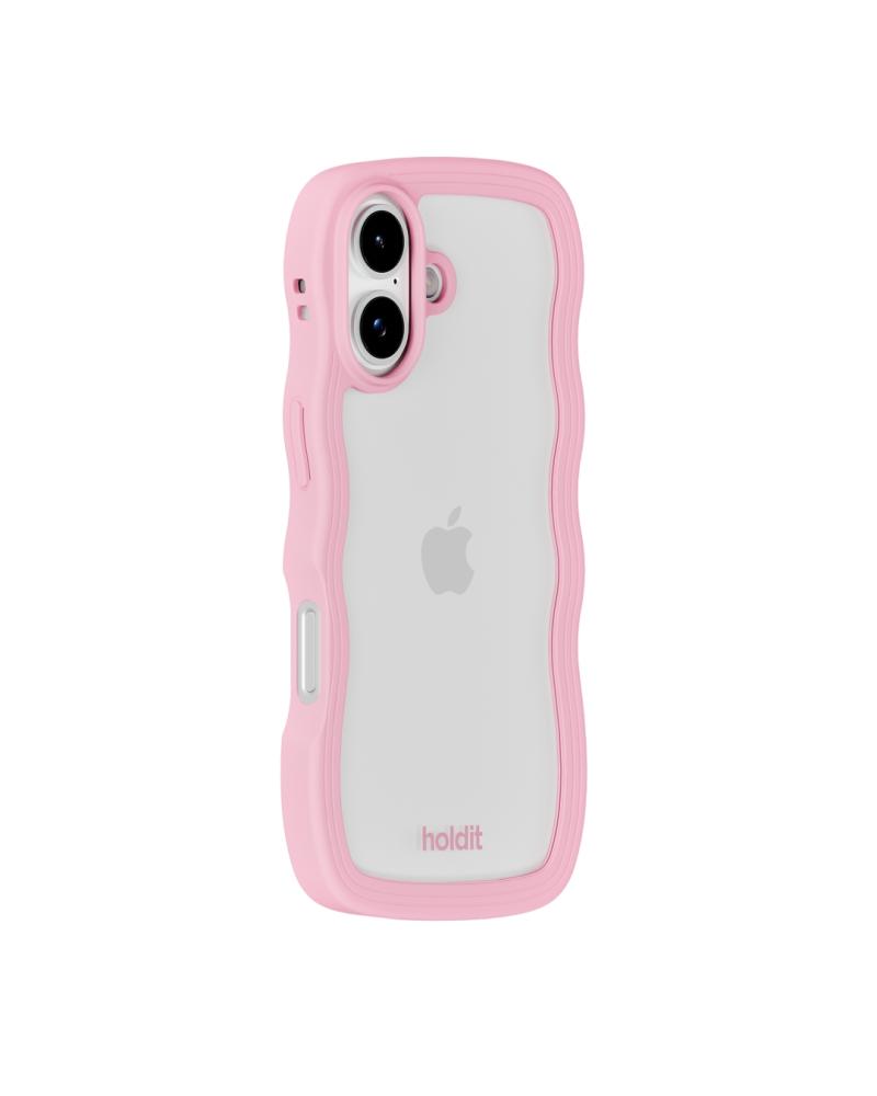 holdit holdit iPhone 17 Mobilskal Wavy Pink/Transparent - Teknikhallen.se
