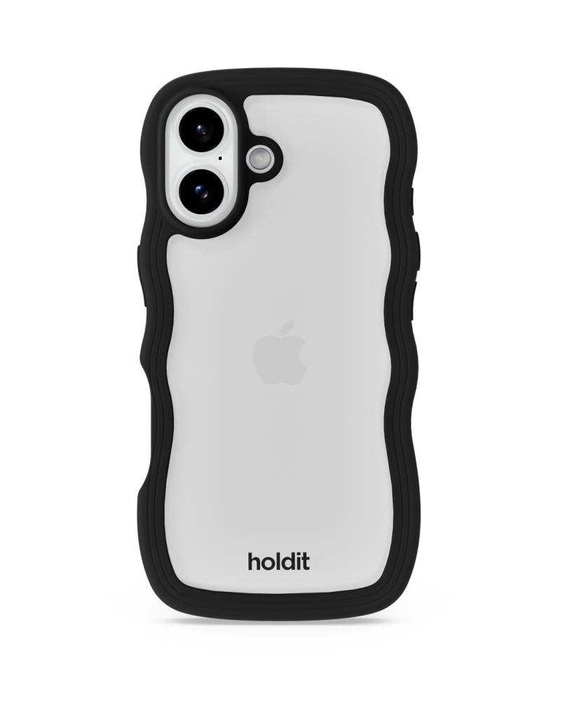 holdit holdit iPhone 17 Mobilskal Wavy Black/Transparent - Teknikhallen.se