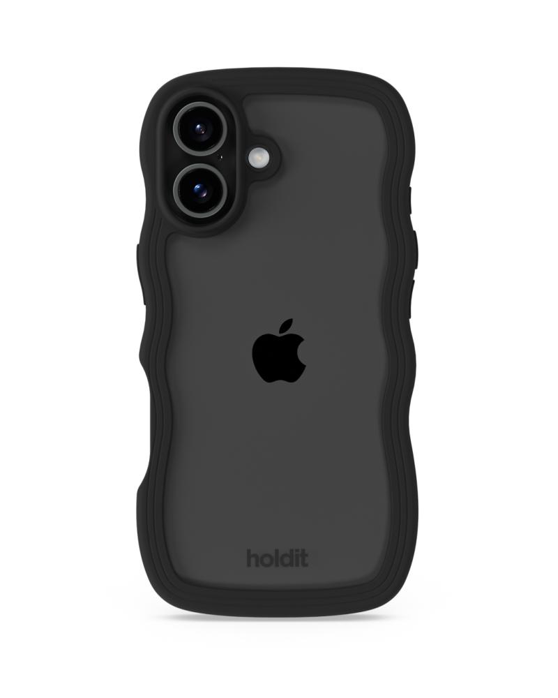 holdit holdit iPhone 17 Mobilskal Wavy Black/Transparent - Teknikhallen.se