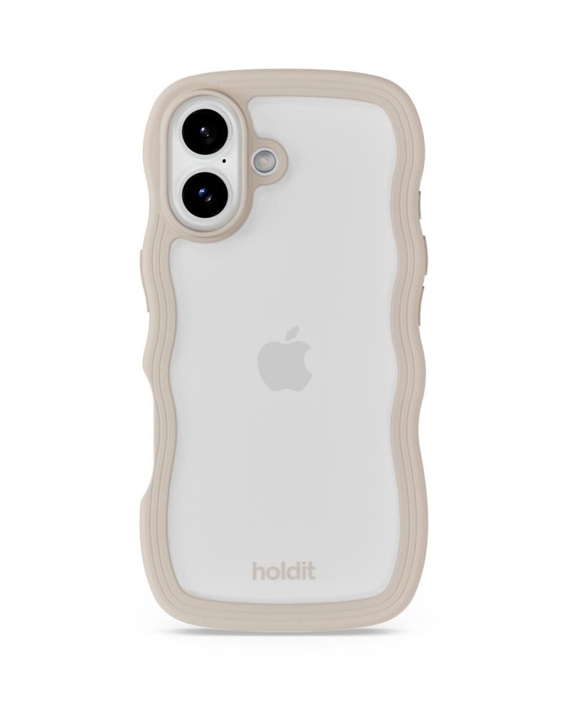 holdit holdit iPhone 17 Mobilskal Wavy Light Beige/Transparent - Teknikhallen.se