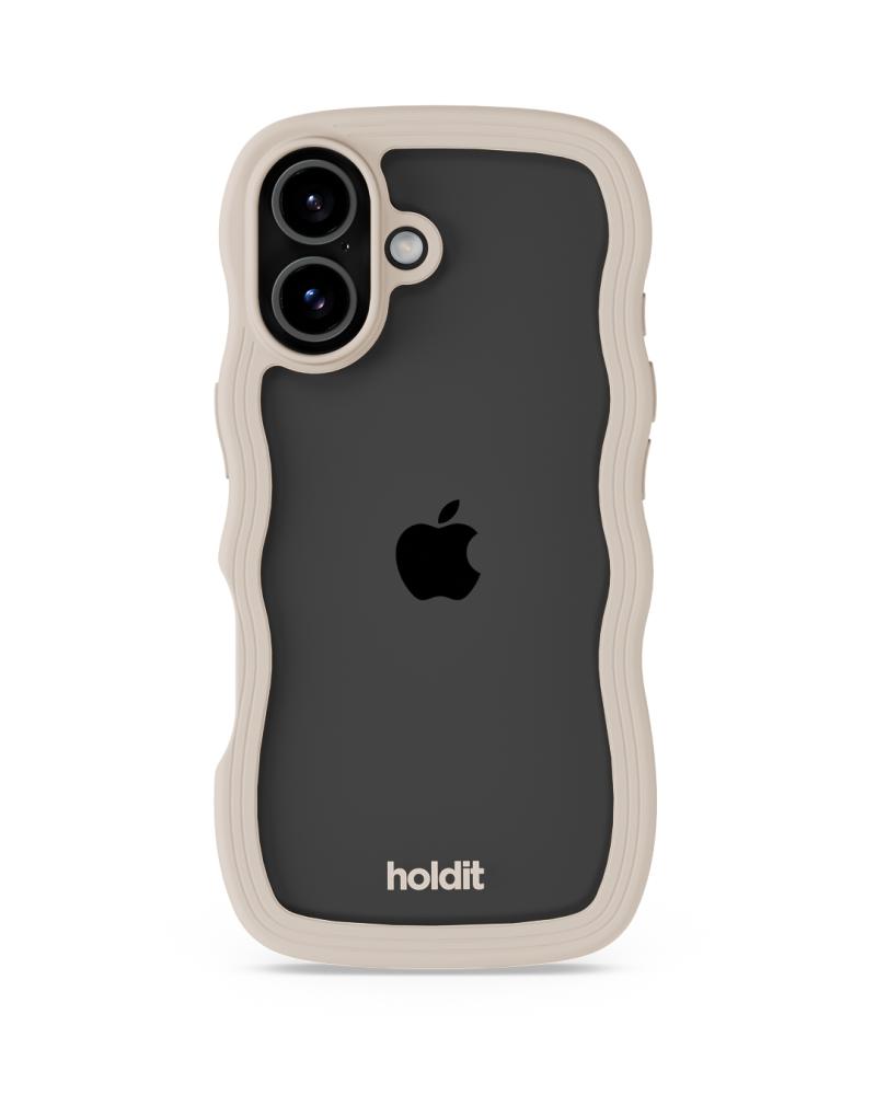 holdit holdit iPhone 17 Mobilskal Wavy Light Beige/Transparent - Teknikhallen.se