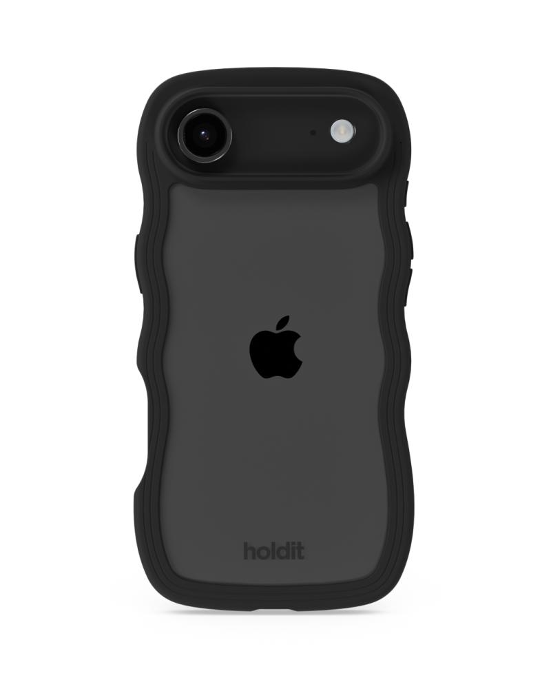 holdit holdit iPhone 17 Air Mobilskal Wavy Black/Transparent - Teknikhallen.se